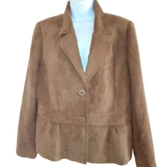 Jessica Brown Microfiber Jacket Blazer Size 14
